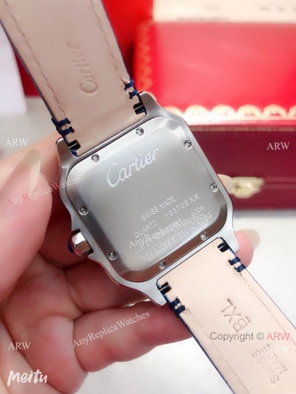 Buy Replica Cartier Santos de SS White Roman Dial Watch Quartz Buy Replica Cartier Santos de SS White Roman Dial Watch Quartz