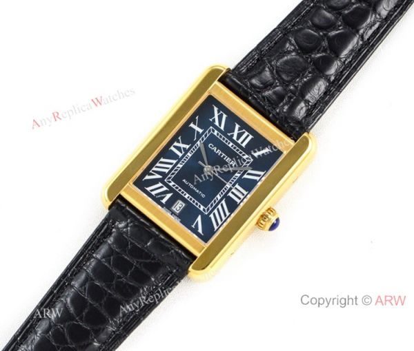 (ER) Cartier Tank Solo W5200027 Automatic Black Roman Dial Watches Super Clone (ER) Cartier Tank Solo W5200027 Automatic Black Roman Dial Watches Super Clone