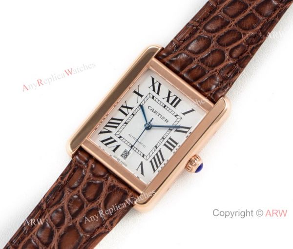 (ER) Swiss Replica Cartier Tank Solo Automatic White Dial Rose Gold Watch 31mm (ER) Swiss Replica Cartier Tank Solo Automatic White Dial Rose Gold Watch 31mm