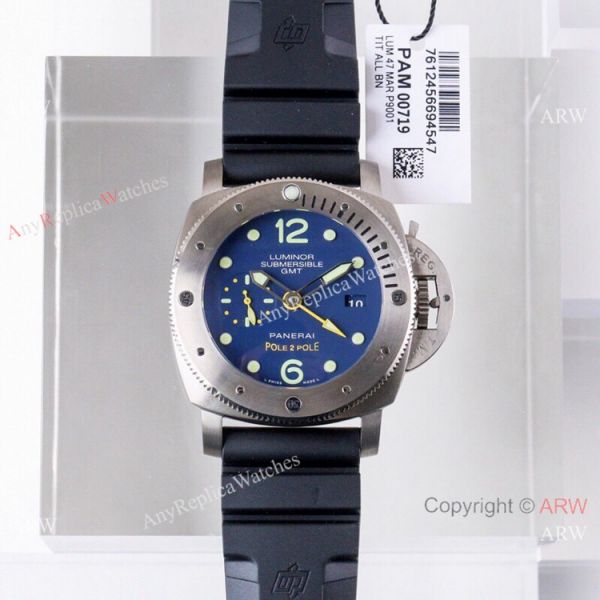 (VS) Swiss Copy Panerai Luminor Submersible 1950 3 Days GMT Titanium Watch (VS) Swiss Copy Panerai Luminor Submersible 1950 3 Days GMT Titanium Watch
