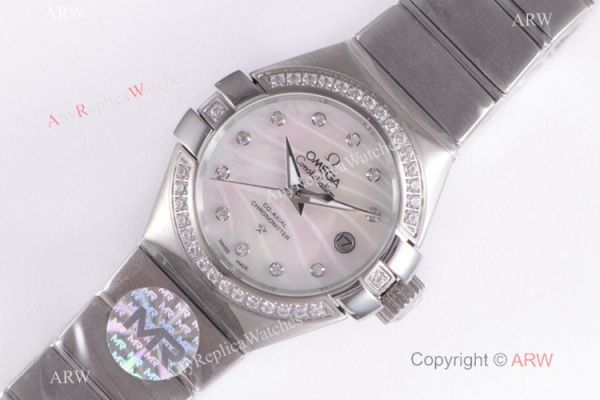 Swiss Copy Omega Constellation SS Mother of Pearl Dial Watch 27mm Ladies Swiss Copy Omega Constellation SS Mother of Pearl Dial Watch 27mm Ladies