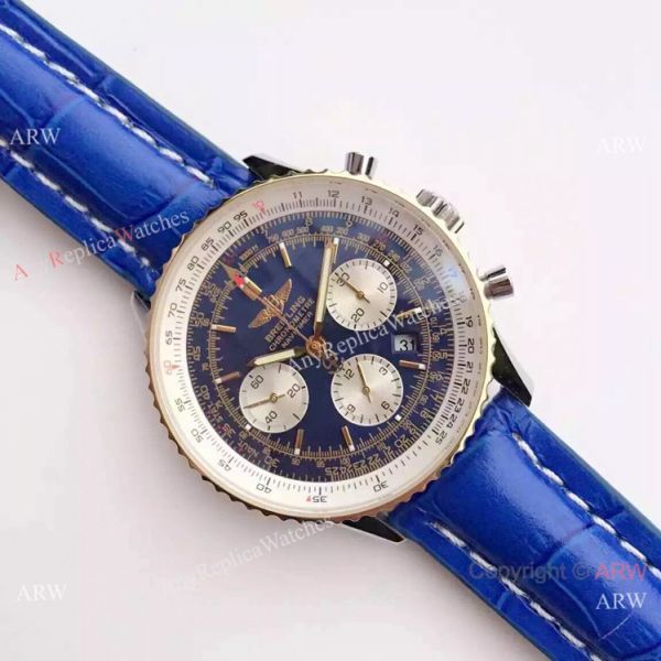 JF Factory Breitling Navitimer 01 Men Watch Blue Dial Two Tone JF Factory Breitling Navitimer 01 Men Watch Blue Dial Two Tone