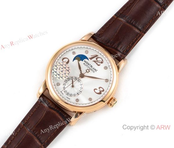 VF Factory Fake Montblanc Star Legacy Moon Rose Gold White Face Watch VF Factory Fake Montblanc Star Legacy Moon Rose Gold White Face Watch