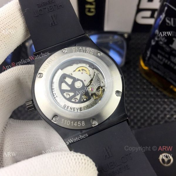 Copy Hublot Classic Fusion Skeleton Gray Gummy Strap Watches 2019 New Copy Hublot Classic Fusion Skeleton Gray Gummy Strap Watches 2019 New