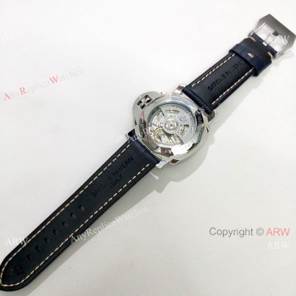 High Quality Panerai Luminor GMT PAM00320 Watch Blue Dial Blue Leather Strap High Quality Panerai Luminor GMT PAM00320 Watch Blue Dial Blue Leather Strap