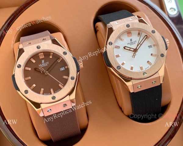 Copy Hublot Classic Fusion Lady Quartz Watch Rose Gold Brown Face Copy Hublot Classic Fusion Lady Quartz Watch Rose Gold Brown Face