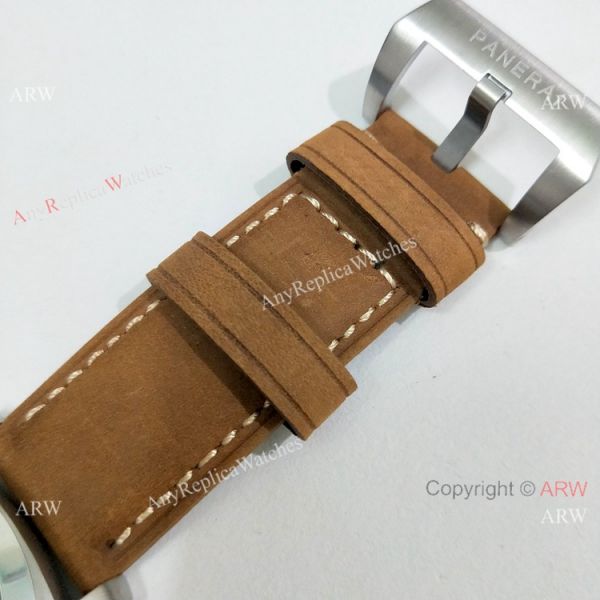 Copy Panerai Luminor PAM00127 Watch Black Dial Brown Leather Band Copy Panerai Luminor PAM00127 Watch Black Dial Brown Leather Band