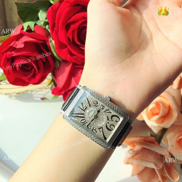 New Copy Franck Muller Long Island Ss Iced Out Diamond Watch 26mm New Copy Franck Muller Long Island Ss Iced Out Diamond Watch 26mm