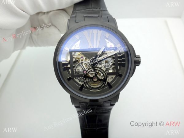 New Copy Ulysse Nardin Executive Dual Time All Black Watches New Copy Ulysse Nardin Executive Dual Time All Black Watches