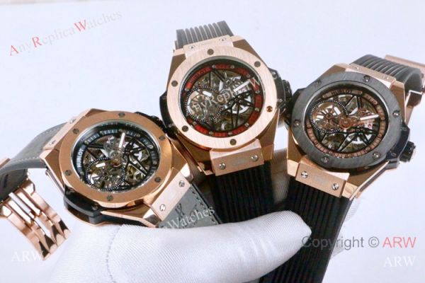 Best Fake Hublot Geneve Big Bang Skeleton Dial Rose Gold Watch 45mm Best Fake Hublot Geneve Big Bang Skeleton Dial Rose Gold Watch 45mm