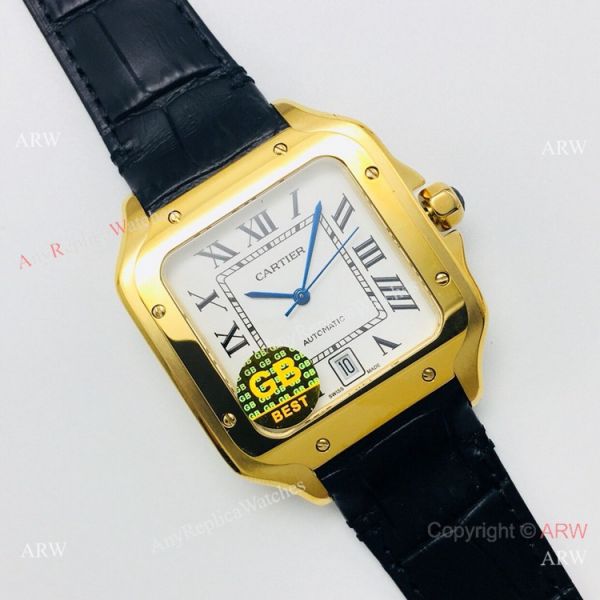 (GB) 2019 New Cartier Santos Yellow Gold Watch AAA Swiss Replica (GB) 2019 New Cartier Santos Yellow Gold Watch AAA Swiss Replica