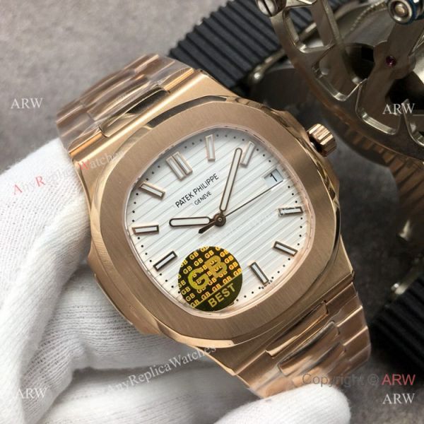 Swiss Grade Copy Patek Philippe Nautilus GBF CAL.324 Rose Gold White Dial Watch Swiss Grade Copy Patek Philippe Nautilus GBF CAL.324 Rose Gold White Dial Watch