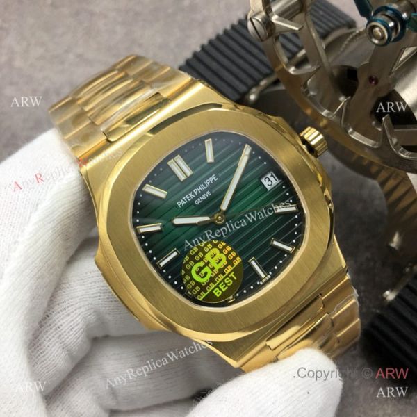 GB Factory Swiss Cal.324 Replica Patek Philippe Nautilus Green Dial Watch GB Factory Swiss Cal.324 Replica Patek Philippe Nautilus Green Dial Watch