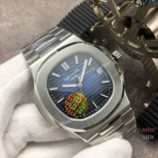 Swiss Grade Replica Patek Philippe Nautilus Blue Dial Watch GB Factory Swiss Grade Replica Patek Philippe Nautilus Blue Dial Watch GB Factory