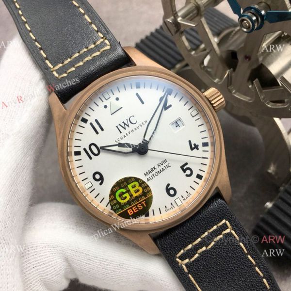 Swiss Grade Copy IWC Big Pilots Spitfire Bronze White Dial Watch Swiss Grade Copy IWC Big Pilots Spitfire Bronze White Dial Watch