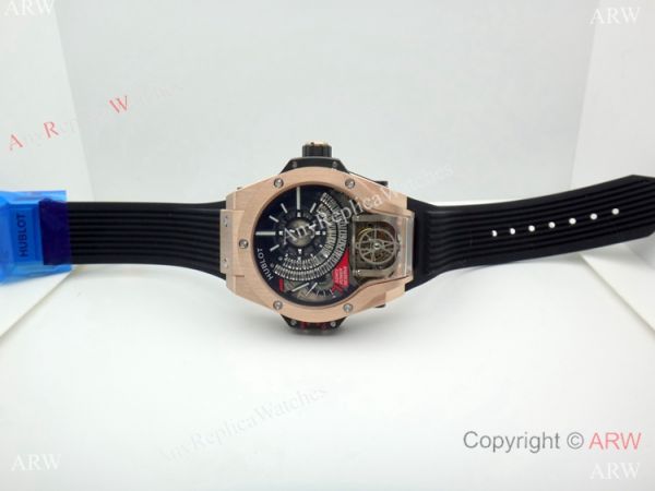AAA Replica Hublot MP-09 Tourbillon Bi-Axis 49mm Watch Rose Gold Quartz Movement AAA Replica Hublot MP-09 Tourbillon Bi-Axis 49mm Watch Rose Gold Quartz Movement