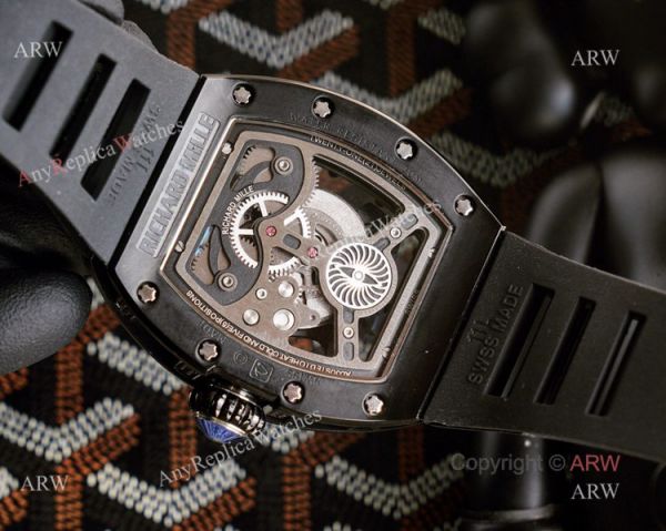 Limited Richard Mille Eagle Copy Watch With Silver Diamonds Black Rubber Band For Men Limited Richard Mille Eagle Copy Watch With Silver Diamonds Black Rubber Band For Men