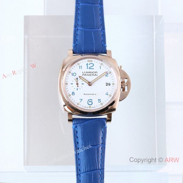 (VS) Swiss Panerai Luminor PAM756 Rose Gold White Face Watch (VS) Swiss Panerai Luminor PAM756 Rose Gold White Face Watch