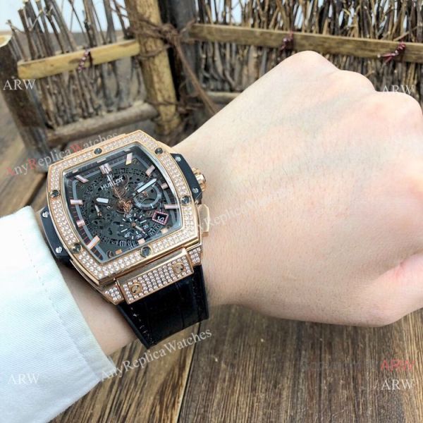 Hublot MP-06 Senna Replica Waches Rose Gold Diamond Case Hublot MP-06 Senna Replica Waches Rose Gold Diamond Case