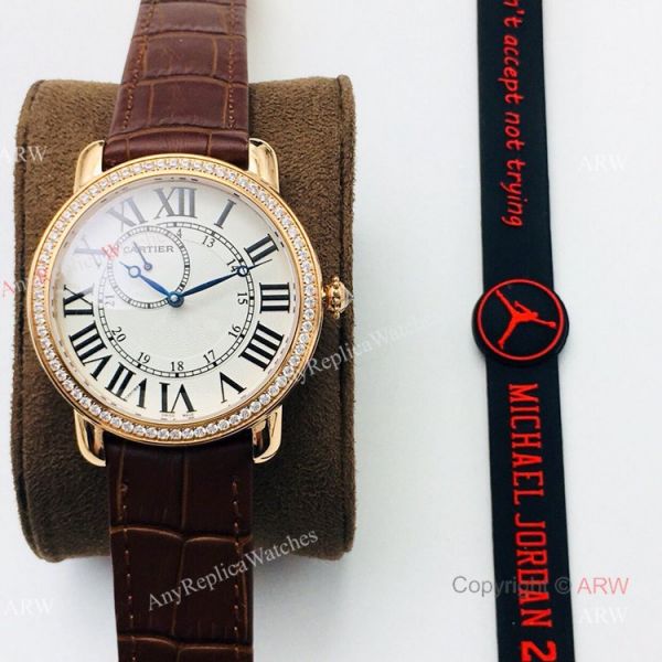 (EGF) New Replica Ronde De Cartier White Dial Rose Gold Automatic Watch 40mm (EGF) New Replica Ronde De Cartier White Dial Rose Gold Automatic Watch 40mm