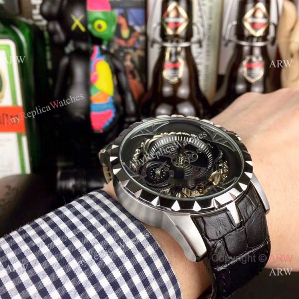 Copy Roger Dubuis Excalibur Quatuor Watches SS Blue Dial Copy Roger Dubuis Excalibur Quatuor Watches SS Blue Dial