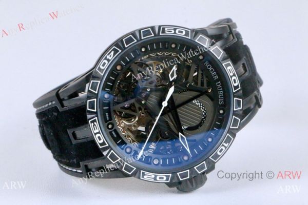 AAA Copy Roger Dubuis Excalibur Aventador S Automatic Watches Black DLC AAA Copy Roger Dubuis Excalibur Aventador S Automatic Watches Black DLC
