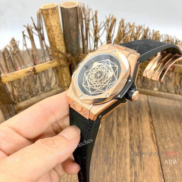 Top Quality Hublot Big Bang Sang Bleu II Watches Black Face Rose Gold Top Quality Hublot Big Bang Sang Bleu II Watches Black Face Rose Gold