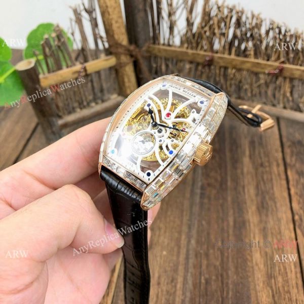New Copy Franck Muller Cintree Curvex Skeleton Diamond Baguette Watches New Copy Franck Muller Cintree Curvex Skeleton Diamond Baguette Watches