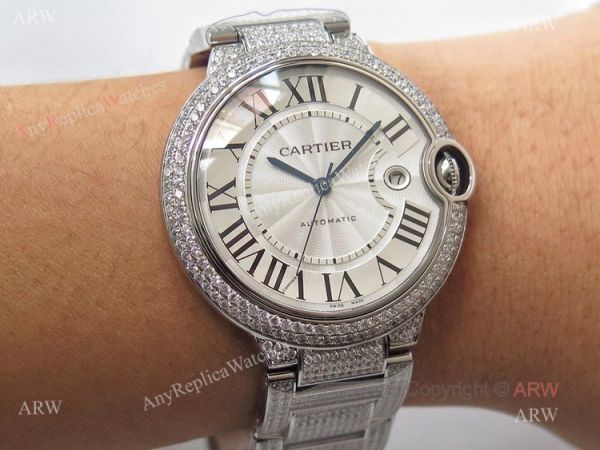 (TW) Best Replica Cartier Ballon Bleu Diamond Watches With Silver Dial (TW) Best Replica Cartier Ballon Bleu Diamond Watches With Silver Dial