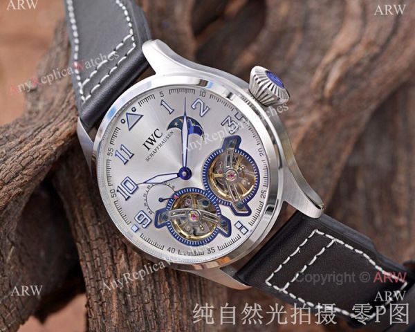 Copy IWC Big Pilots Double tourbillon Men Watches Ss Blue Face Copy IWC Big Pilots Double tourbillon Men Watches Ss Blue Face
