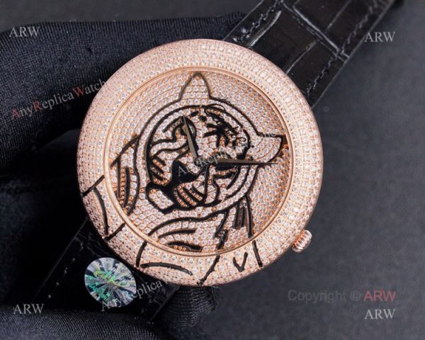 Swiss Copy Cartier Panther Rose Gold Diamond Watch For Men Swiss Copy Cartier Panther Rose Gold Diamond Watch For Men
