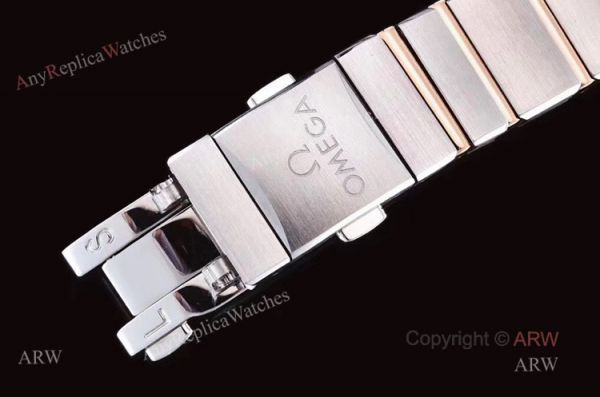 GF Factory Swiss Replica Omega Constellation Two Tone Rose Gold Diamond Watch With Black Aventurine Dial GF Factory Swiss Replica Omega Constellation Two Tone Rose Gold Diamond Watch With Black Aventurine Dial