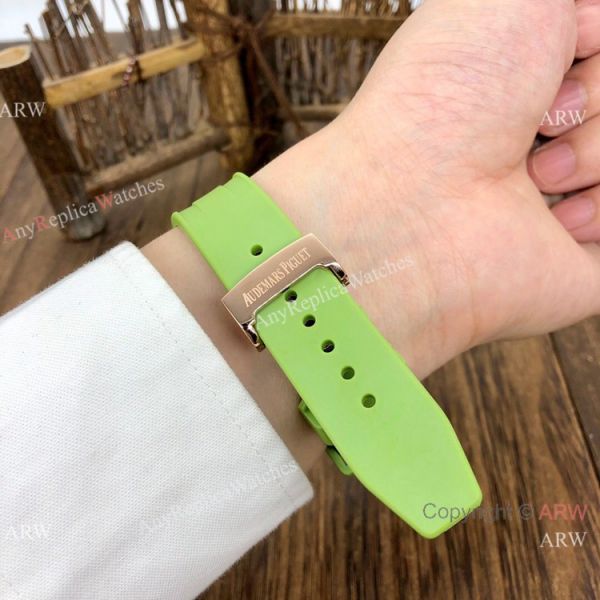 Women Audemars Piguet Royal Oak Offshore Watches Rainbow Bezel Green Dial Women Audemars Piguet Royal Oak Offshore Watches Rainbow Bezel Green Dial
