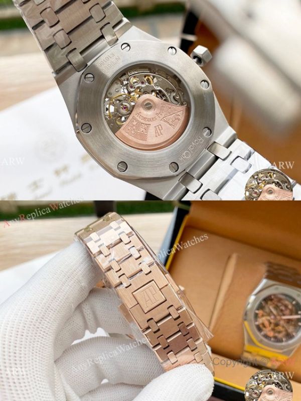 Replica Audemars Piguet Skeleton Royal Oak Watches Two Tone Rose Gold Replica Audemars Piguet Skeleton Royal Oak Watches Two Tone Rose Gold