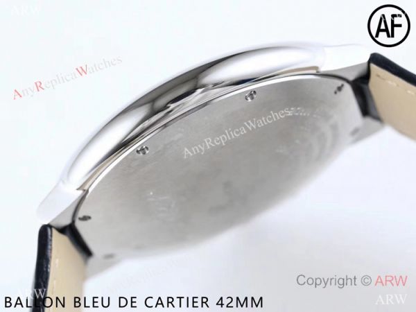 Swiss Replica Cartier Ballon Bleu Watch Black Dial Leather Strap 42mm Swiss Replica Cartier Ballon Bleu Watch Black Dial Leather Strap 42mm