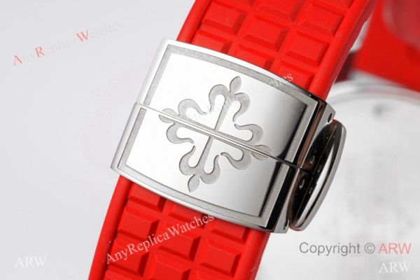 PPF Swiss Copy Patek Philippe Aquanaut Luce Quartz Watch Red Dial PPF Swiss Copy Patek Philippe Aquanaut Luce Quartz Watch Red Dial