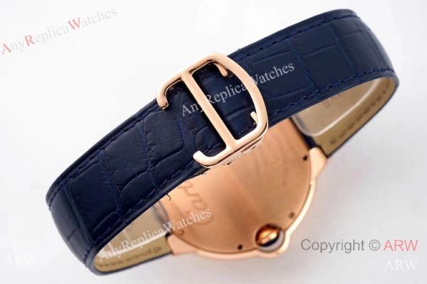 Swiss AAA Copy Cartier Ballon Bleu 42mm Automatic Watch Rose Gold Blue Dial Swiss AAA Copy Cartier Ballon Bleu 42mm Automatic Watch Rose Gold Blue Dial