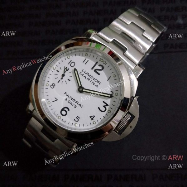 AAA Quality Panerai Luminor Marina 44mm Watch Stainless Steel White Face AAA Quality Panerai Luminor Marina 44mm Watch Stainless Steel White Face