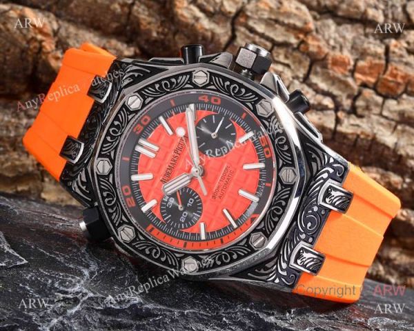 Best Copy Audemars Piguet Royal Oak Offshore Tourbillon Tattoo Watches Orange Rubber Strap Best Copy Audemars Piguet Royal Oak Offshore Tourbillon Tattoo Watches Orange Rubber Strap