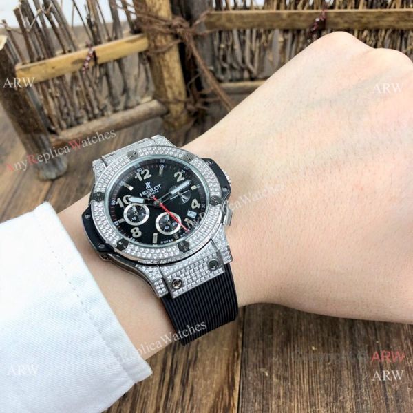 Hublot Big Bang Evolution 36mm Lady Watches Diamond Case Blue Dial Hublot Big Bang Evolution 36mm Lady Watches Diamond Case Blue Dial