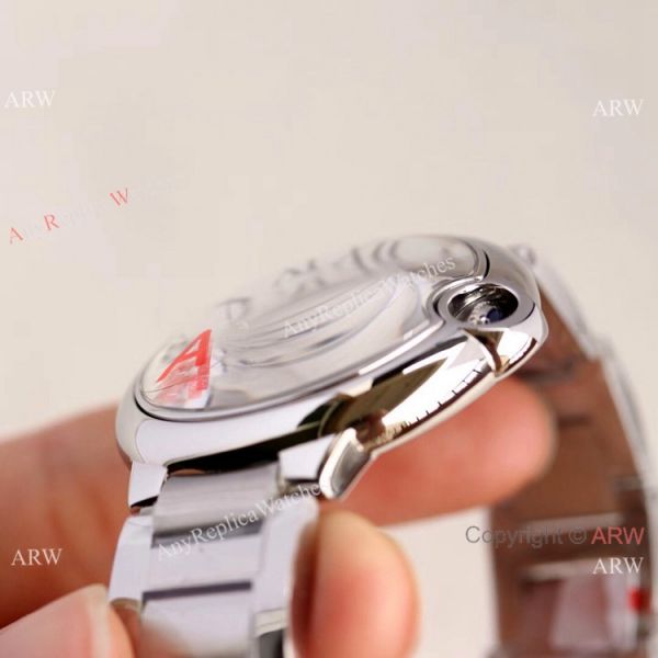Swiss Grade Copy Cartier Ballon Bleu 42mm Watch Rhodium Dial Swiss Grade Copy Cartier Ballon Bleu 42mm Watch Rhodium Dial
