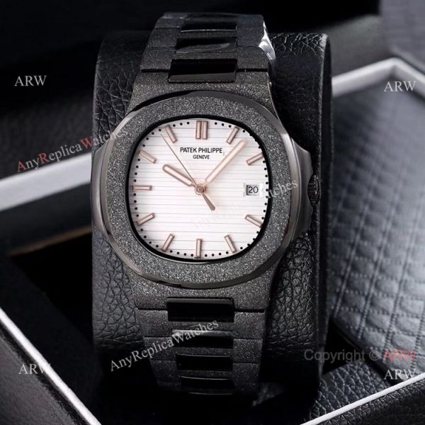 Best Replica Patek Philippe Nautilus Frosted Watch Solid Black 40mm Best Replica Patek Philippe Nautilus Frosted Watch Solid Black 40mm