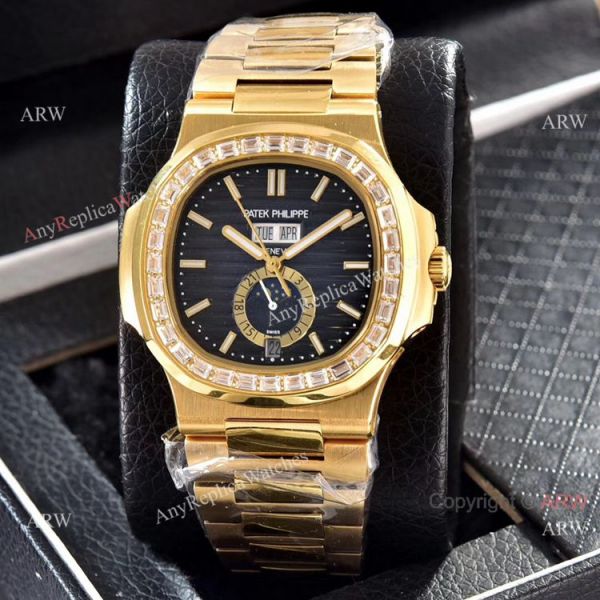 Wholesale Copy Patek Philippe Annual Calendar Watches Yellow Gold with Diamond Wholesale Copy Patek Philippe Annual Calendar Watches Yellow Gold with Diamond