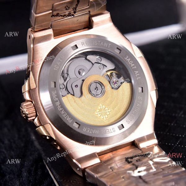 Knockoff Patek Philippe 5740 Nautilus Rose Gold Engraving Gray Gradient Face Knockoff Patek Philippe 5740 Nautilus Rose Gold Engraving Gray Gradient Face