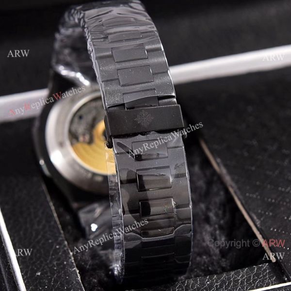 Solid Black Patek Philippe Annual Calendar Copy Watches 39.5mm Solid Black Patek Philippe Annual Calendar Copy Watches 39.5mm