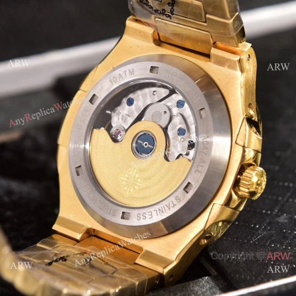 Clone Patek Philippe Annual Calendar Watches Yellow Gold Engraving Blue Dial Clone Patek Philippe Annual Calendar Watches Yellow Gold Engraving Blue Dial