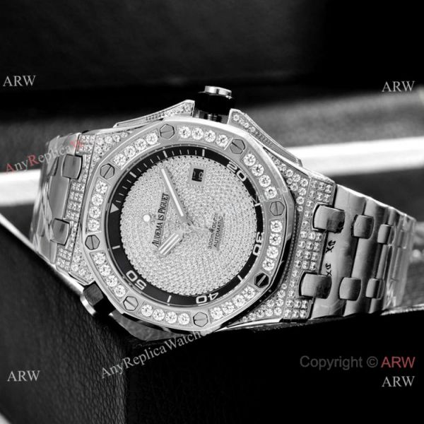 Clone Audemars Piguet Diver Automatic Watches Diamond Case and Face Clone Audemars Piguet Diver Automatic Watches Diamond Case and Face