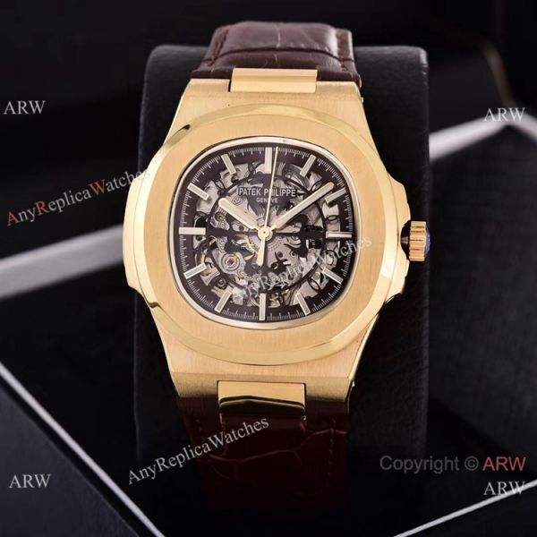Faux Patek Philippe Nautilus Skeleton Watch Yellow Gold Faux Patek Philippe Nautilus Skeleton Watch Yellow Gold