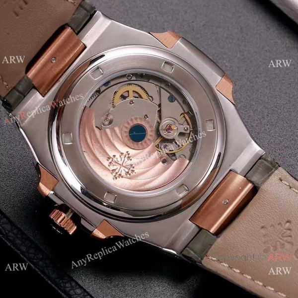 Best Knockoff Patek Philippe Nautilus Leather Watches 2-Tone Rose Gold Best Knockoff Patek Philippe Nautilus Leather Watches 2-Tone Rose Gold