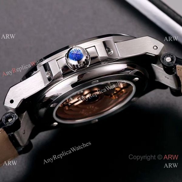 Buy Knockoff Patek Philippe Nautilus Watches SS Gray Dial Leather Strap Buy Knockoff Patek Philippe Nautilus Watches SS Gray Dial Leather Strap